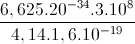 frac{6,625.20^{-34}.3.10^{8}}{4,14.1,6.10^{-19}}