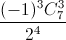 frac{(-1)^{3}C_{7}^{3}}{2^{4}}