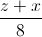 frac{z+x}{8}