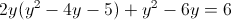 2y(y^{2}-4y-5)+y^{2}-6y=6