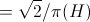 \small L=\sqrt{2}/\pi (H)