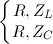 \small \left\{\begin{matrix} R, Z_{L}\\R, Z_{C} \end{matrix}\right.