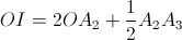 OI=2OA_{2}+\frac{1}{2}A_{2}A_{3}