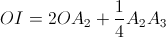 OI=2OA_{2}+\frac{1}{4}A_{2}A_{3}