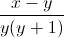 \frac{x-y}{y(y+1)}