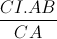 \frac{CI.AB}{CA}