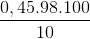 \frac{0,45.98.100}{10}