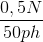 \frac{0,5N}{50ph}