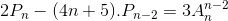 2P_{n}-(4n+5).P_{n-2}=3A^{n-2}_{n}