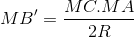 MB'= \frac{MC.MA}{2R}