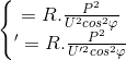 \left\{\begin{matrix} \Delta P = R.\frac{P^{2}}{U^{2}cos^{2}\varphi }\\ \Delta P' = R.\frac{P^{2}}{U'^{2}cos^{2}\varphi } \end{matrix}\right.