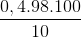 \frac{0,4.98.100}{10}