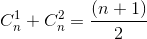 C_{n}^{1} + C_{n}^{2} = \frac{(n + 1) \times n}{2}