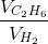 \frac{V_{C_{2}H_{6}}}{V_{H_{2}}}