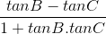 \frac{tanB -tan C}{1+ tanB.tanC}