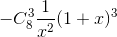 -C_{8}^{3}\frac{1}{x^{2}}(1+x)^{3}