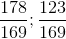 \frac{178}{169};\frac{123}{169}