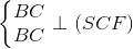 \left\{\begin{matrix} BC\perp CF & \\ BC\perp SF & \end{matrix}\right.\Rightarrow BC\perp (SCF)\Rightarrow BC\perp FH