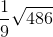 \frac{1}{9}\sqrt{486}