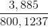 \frac{3,885}{800,1237}