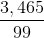 \frac{3,465}{99}