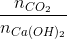 \frac{n_{CO_{2}}}{n_{Ca(OH)_{2}}}