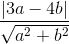 \frac{|3a-4b|}{\sqrt{a^{2}+b^{2}}}