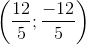 \left ( \frac{12}{5} ;\frac{-12}{5}\right )