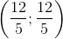 \left ( \frac{12}{5} ;\frac{12}{5}\right )