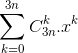 \sum_{k = 0}^{3n}C_{3n}^k. x^k