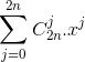 \sum_{j = 0}^{2n}C_{2n}^j.x^j