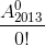 \frac{A_{2013}^{0}}{0!}