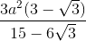 \frac{3a^{2}(3-\sqrt{3})}{15-6\sqrt{3}}