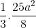 \frac{1}{3}.\frac{25a^{2}}{8}