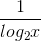 \frac{1}{log_2x}