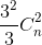 \frac{3^{2}}{3}C_{n}^{2}