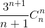 \frac{3^{n+1}}{n+1}C_n^{n}