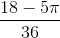 \frac{18-5\pi }{36}