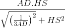 \frac{AD.HS}{\sqrt{\left ( \frac{1}{3AD} \right )^{2}}+HS^{2}}