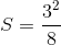 S=\frac{3\pi b^{2}}{8}