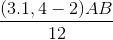 \frac{(3.1,4-2)AB}{12}