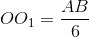 OO_{1}=\frac{AB}{6}