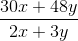 \frac{30x+48y}{2x+3y}