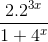 \frac{2.2^{3x}}{1+4^{x}}