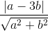 \frac{\left | a-3b \right |}{\sqrt{a^{2}+b^{2}}}