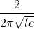 \frac{2}{2\pi \sqrt{lc}}