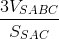 \frac{3V_{SABC}}{S_{SAC}}