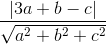 \frac{\left | 3a+b-c \right |}{\sqrt{a^{2}+b^{2}+c^{2}}}