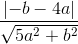 \frac{\left | -b-4a \right |}{\sqrt{5a^{2}+b^{2}}}