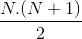 \frac{N . ( N + 1)}{2}